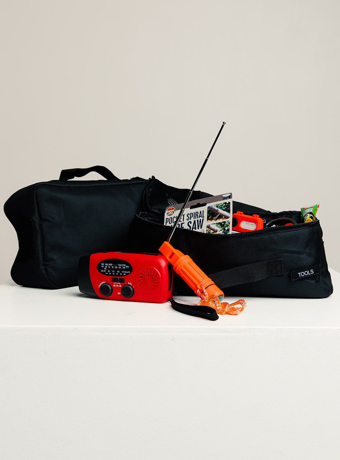 PREORDER SHIPS NOV 9th 
- Red Emergency Go Backpack with the Core Kit