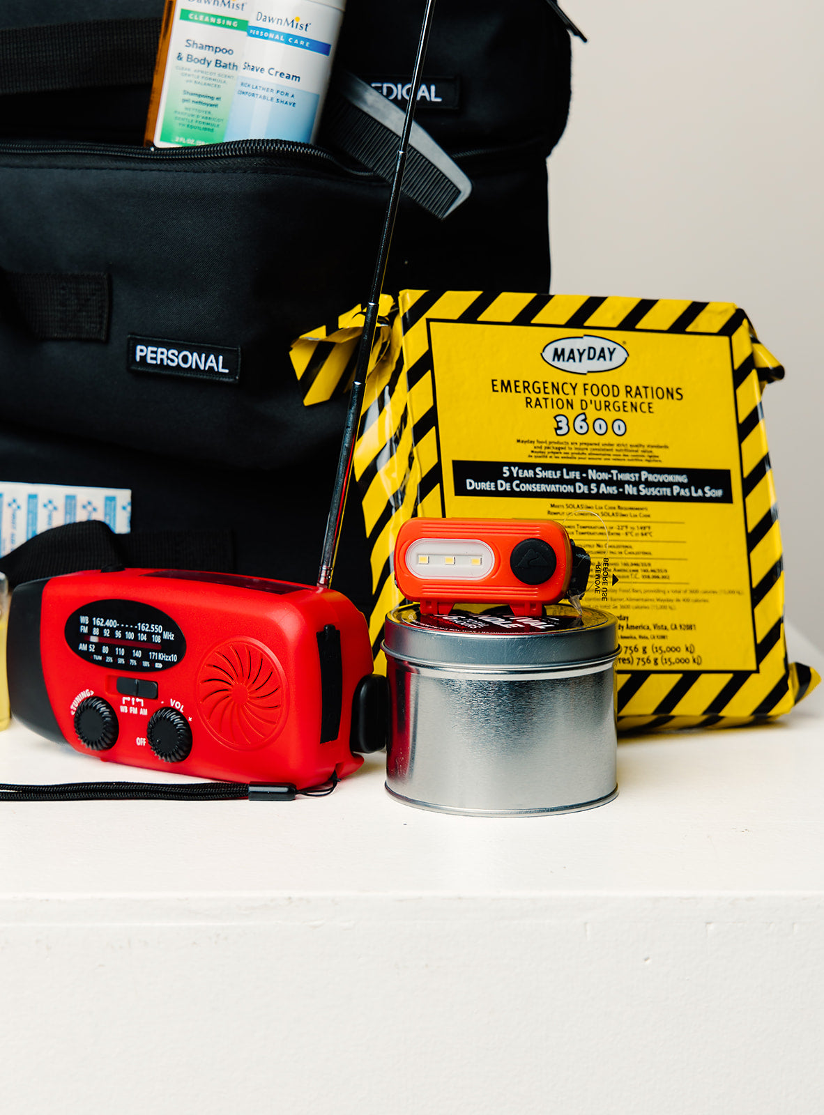 PREORDER SHIPS NOV 9th 
- Red Emergency Go Backpack with the Core Kit