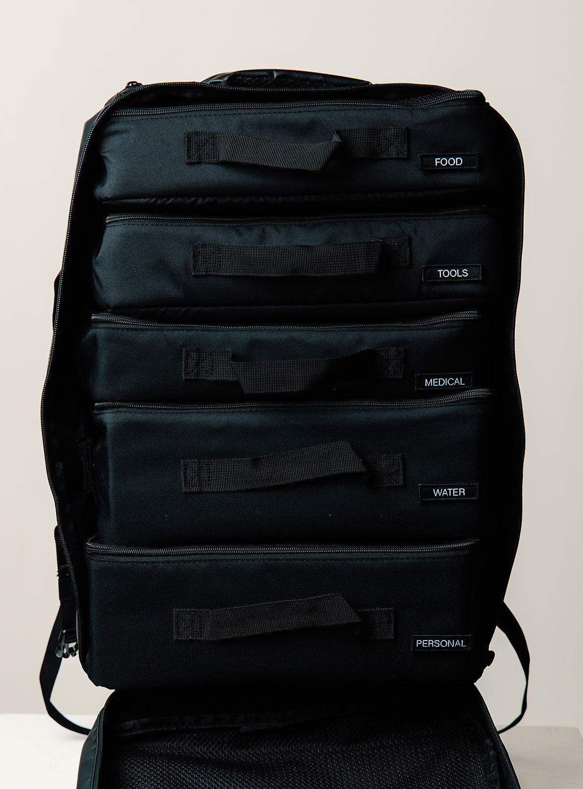 Black Emergency Go Backpack - Empty