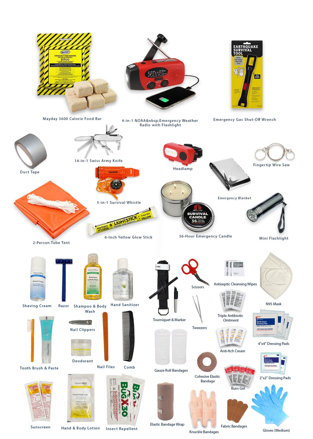 PREORDER SHIPS NOV 9th 
- Red Emergency Go Backpack with the Core Kit