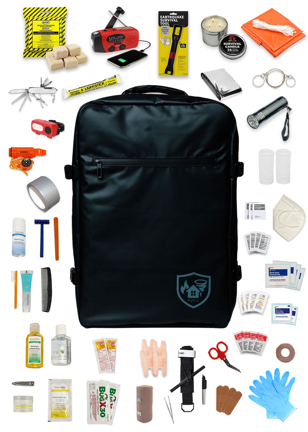 PREORDER SHIPS NOV 12th -Black Emergency Go Backpack with the Core Kit